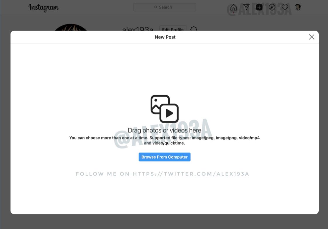 Десктоп инстаграм